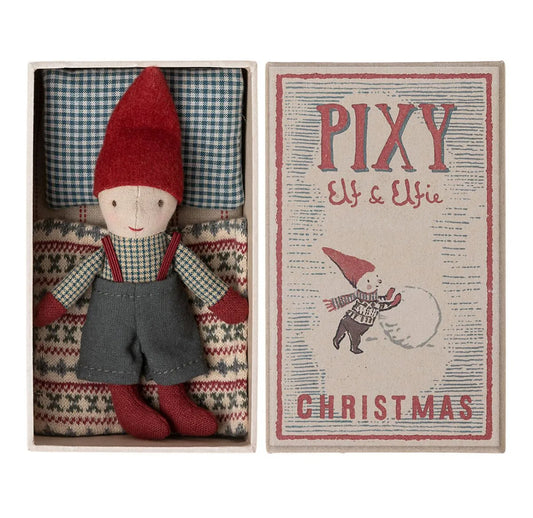 Maileg Weihnachtself Pixy Elf in Streichholzschachtel, H14 cm