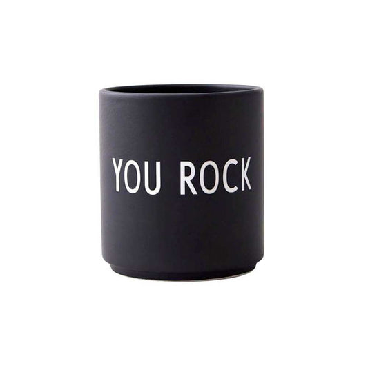 Design Letters - You Rock Porzellan Becher / Cup - schwarz