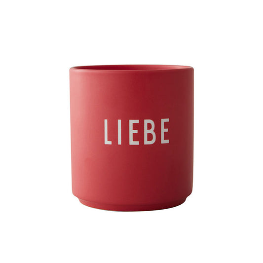Design Letters - Liebe Porzellan Becher / Cup - rot