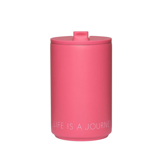 Design Letters - Thermo Cup - Life is a Journey * pink